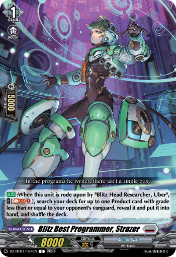 (104) Cardfight Vanguard Fated Clash Single: Blitz Best Programmer, Strazer [D-Format]  Common
