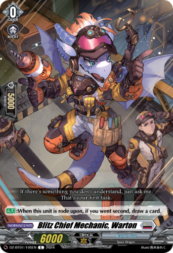 (105) Cardfight Vanguard Fated Clash Single: Blitz Chief Mechanic, Warton [D-Format]  Common