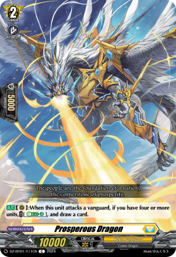 (111) Cardfight Vanguard Fated Clash Single: Prosperous Dragon [D-Format]  Common