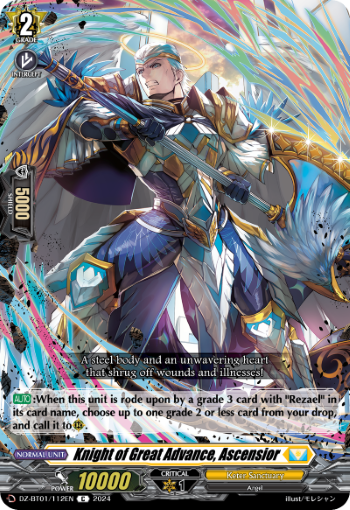 (112) Cardfight Vanguard Fated Clash Single: Knight of Great Advance, Ascensior [D-Format]  Common