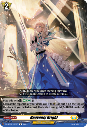 (119) Cardfight Vanguard Fated Clash Single: Heavenly Bright [D-Format]  Common