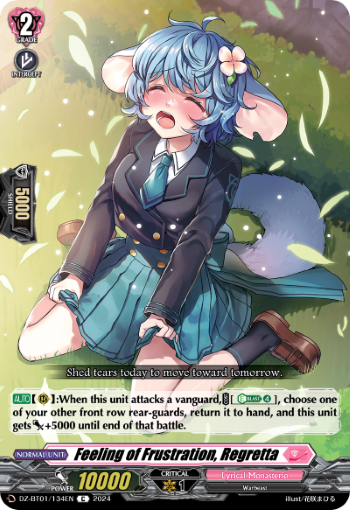 (134) Cardfight Vanguard Fated Clash Single: Feeling of Frustration, Regretta [D-Format]  Common