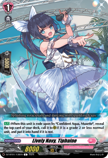 (139) Cardfight Vanguard Fated Clash Single: Lively Navy, Tiphaine [D-Format]  Common