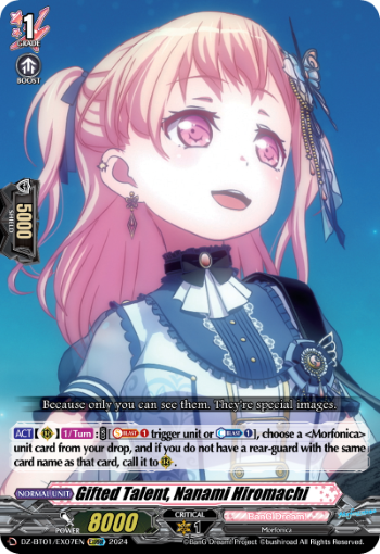 (EX07) Cardfight Vanguard Fated Clash Single: Gifted Talent, Nanami Hiromachi [D-Format] (V.1 - Feature Rare)  Feature Rare