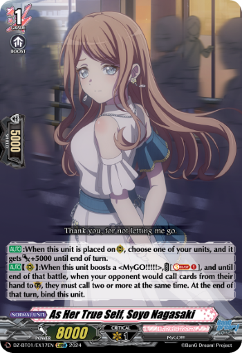 (EX17) Cardfight Vanguard Fated Clash Single: As Her True Self, Soyo Nagasaki [D-Format] (V.1 - Feature Rare)  Feature Rare