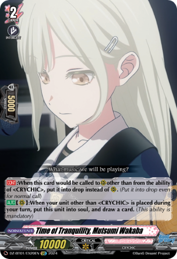 (EX20) Cardfight Vanguard Fated Clash Single: Time of Tranquility, Mutsumi Wakaba [D-Format]  Feature Rare