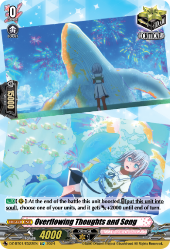 (EX22) Cardfight Vanguard Fated Clash Single: Overflowing Thoughts and Song [D-Format] (V.1 - Feature Rare)  Feature Rare