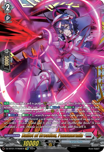 (FFR08) Cardfight Vanguard Fated Clash Single: Bullet of Creation, Pansmermia [D-Format] (V.2 - Double Frame Rare)  Double Frame Rare