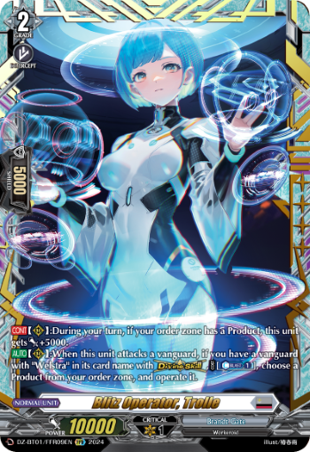 (FFR09) Cardfight Vanguard Fated Clash Single: Blitz Operator, Trolle [D-Format] (V.2 - Double Frame Rare)  Double Frame Rare