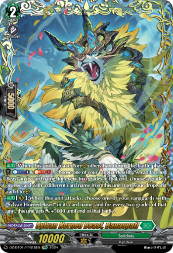 (FFR15) Cardfight Vanguard Fated Clash Single: Sylvan Horned Beast, Banaspati [D-Format] (V.2 - Double Frame Rare)  Double Frame Rare