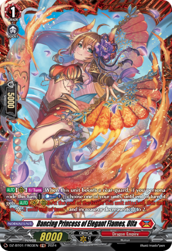 (FR03) Cardfight Vanguard Fated Clash Single: Dancing Princess of Elegant Flames, Olfa [D-Format] (V.2 - Frame Rare)  Frame Rare