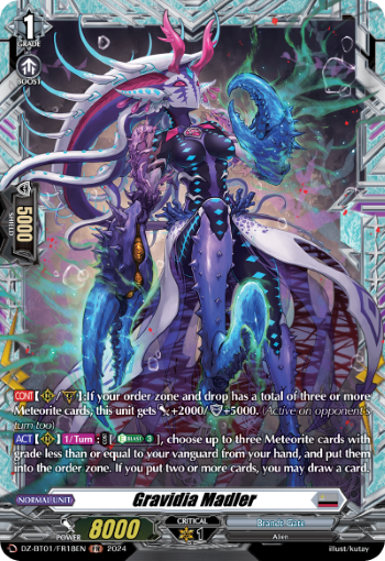 (FR18) Cardfight Vanguard Fated Clash Single: Gravidia Madler [D-Format] (V.2 - Frame Rare)  Frame Rare