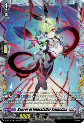(FR19) Cardfight Vanguard Fated Clash Single: Bearer of Interstellar Extinction [D-Format] (V.2 - Frame Rare)  Frame Rare
