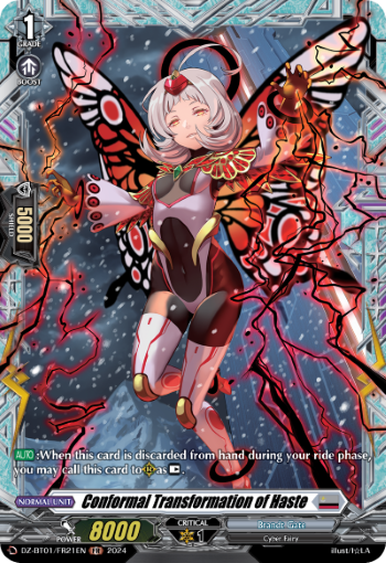 (FR21) Cardfight Vanguard Fated Clash Single: Conformal Transformation of Haste [D-Format] (V.2 - Frame Rare)  Frame Rare