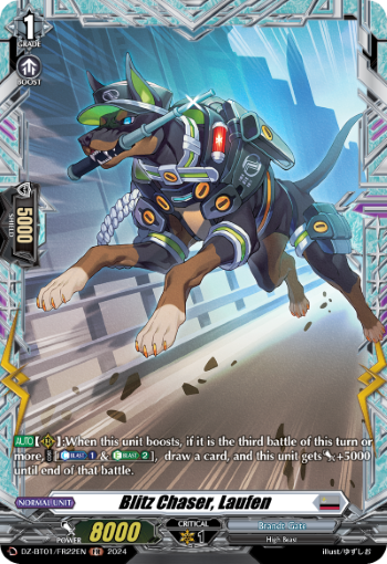 (FR22) Cardfight Vanguard Fated Clash Single: Blitz Chaser, Laufen [D-Format] (V.2 - Frame Rare)  Frame Rare