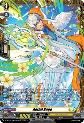 (FR26) Cardfight Vanguard Fated Clash Single: Aerial Sage [D-Format] (V.2 - Frame Rare)  Frame Rare