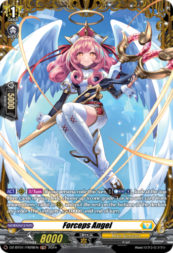 (FR28) Cardfight Vanguard Fated Clash Single: Forceps Angel [D-Format] (V.2 - Frame Rare)  Frame Rare