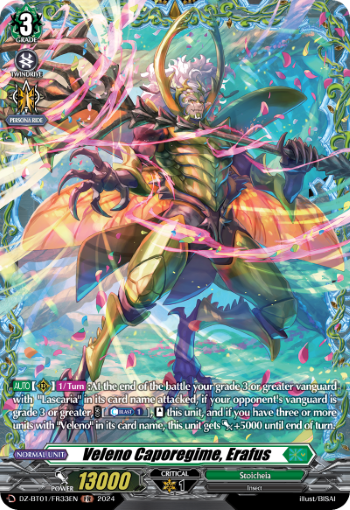 (FR33) Cardfight Vanguard Fated Clash Single: Veleno Caporegime, Erafus [D-Format] (V.2 - Frame Rare)  Frame Rare