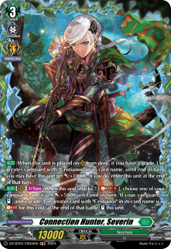 (FR34) Cardfight Vanguard Fated Clash Single: Connection Hunter, Severin [D-Format] (V.2 - Frame Rare)  Frame Rare