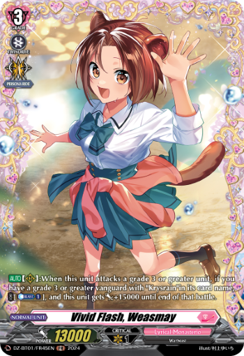 (FR45) Cardfight Vanguard Fated Clash Single: Vivid Flash, Weasmay [D-Format] (V.2 - Frame Rare)  Frame Rare