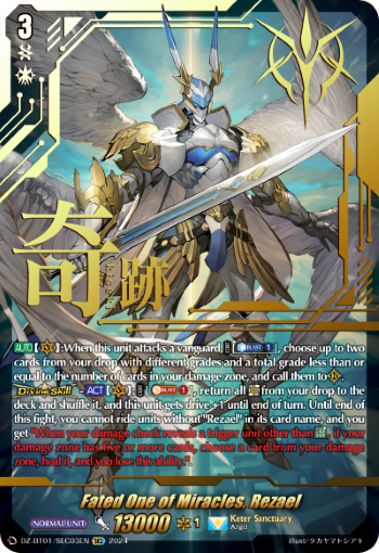(SEC03) Cardfight Vanguard Fated Clash Single: Fated One of Miracles, Rezael [D-Format] (V.4 - Secret Rare)  Secret Rare