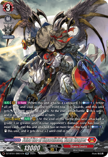 (SR01) Cardfight Vanguard Fated Clash Single: Fated One of Unparalleled, Varga Dragres [D-Format] (V.4 - Silver Rare)  Silver Rare
