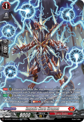 (SR05) Cardfight Vanguard Fated Clash Single: Impale Horn Dragon [D-Format] (V.3 - Silver Rare)  Silver Rare
