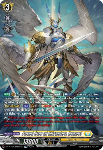 (SR22) Cardfight Vanguard Fated Clash Single: Fated One of Miracles, Rezael [D-Format] (V.5 - Silver Rare)  Silver Rare