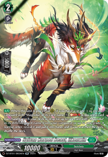 (SR34) Cardfight Vanguard Fated Clash Single: Sylvan Horned Beast, Ilkenwin [D-Format] (V.3 - Silver Rare)  Silver Rare