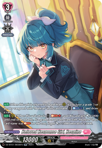 (SR39) Cardfight Vanguard Fated Clash Single: Beloved Response Girl, Respino [D-Format] (V.3 - Silver Rare)  Silver Rare