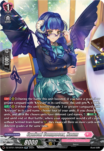 (SR42) Cardfight Vanguard Fated Clash Single: Cynical Composer, Raum [D-Format] (V.3 - Silver Rare)  Silver Rare