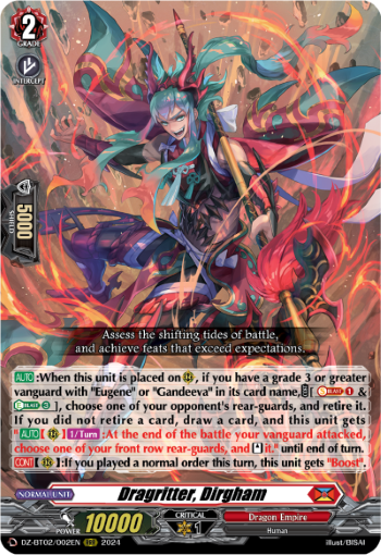 (002) Cardfight Vanguard Illusionless Strife Single: Dragritter, Dirgham [D-Format] (V.1 - Triple Rare)  Triple Rare