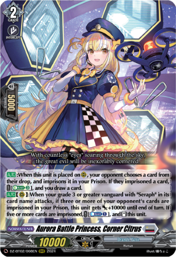 (008) Cardfight Vanguard Illusionless Strife Single: Aurora Battle Princess, Corner Citrus [D-Format] (V.1 - Triple Rare)  Triple Rare
