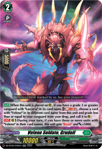 (035) Cardfight Vanguard Illusionless Strife Single: Veleno Soldato, Grudoli [D-Format] (V.1 - Double Rare)  Double Rare