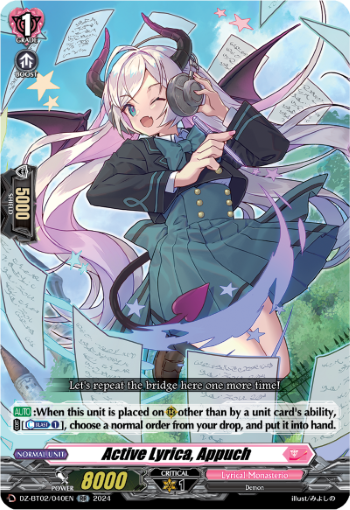 (040) Cardfight Vanguard Illusionless Strife Single: Active Lyrica, Appuch [D-Format] (V.1 - Double Rare)  Double Rare