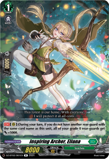(061) Cardfight Vanguard Illusionless Strife Single: Inspiring Archer, Eliana [D-Format] (V.1 - Rare)  Rare