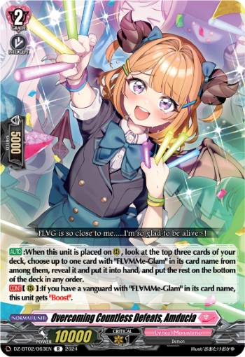 (063) Cardfight Vanguard Illusionless Strife Single: Overcoming Countless Defeats, Amducia [D-Format] (V.1 - Rare)  Rare