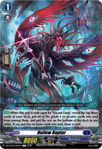 (083) Cardfight Vanguard Illusionless Strife Single: Hollow Raptor [D-Format]  Common