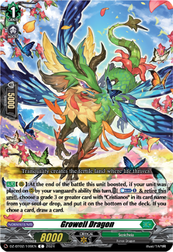 (109) Cardfight Vanguard Illusionless Strife Single: Growell Dragon [D-Format]  Common