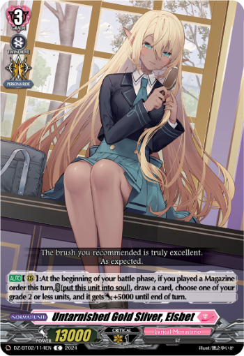 (114) Cardfight Vanguard Illusionless Strife Single: Untarnished Gold Sliver, Elsbet [D-Format]  Common