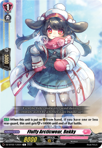 (120) Cardfight Vanguard Illusionless Strife Single: Fluffy Arcticwear, Rekky [D-Format]  Common