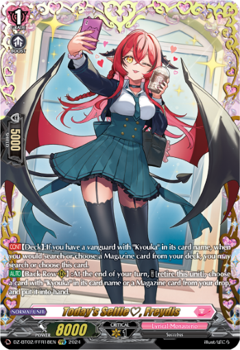 (FFR18) Cardfight Vanguard Illusionless Strife Single: Today's Selfie, Freydis [D-Format] (V.2 - Double Frame Rare)  Double Frame Rare