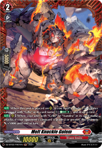 (FR07) Cardfight Vanguard Illusionless Strife Single: Melt Knuckle Golem [D-Format] (V.2 - Frame Rare)  Frame Rare