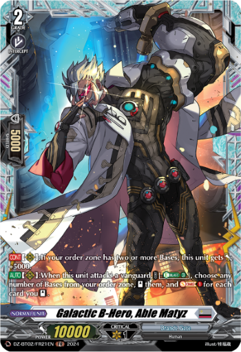 (FR21) Cardfight Vanguard Illusionless Strife Single: Galactic B-Hero, Able Matyz [D-Format] (V.2 - Frame Rare)  Frame Rare