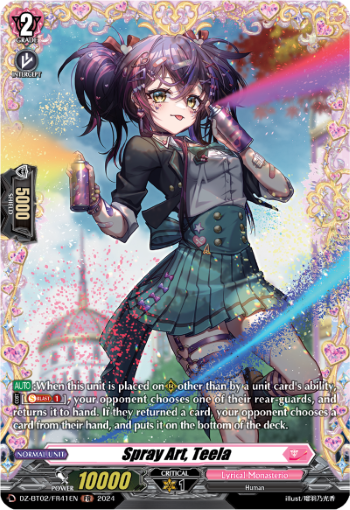 (FR41) Cardfight Vanguard Illusionless Strife Single: Spray Art, Teela [D-Format] (V.2 - Frame Rare)  Frame Rare