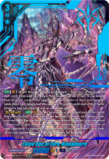(SEC01) Cardfight Vanguard Illusionless Strife Single: Fated One of Zero, Blangdmire [D-Format] (V.3 - Secret Rare)  Secret Rare