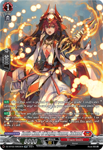 (SR03) Cardfight Vanguard Illusionless Strife Single: Battle Monk of Raging Flames, Rokusei [D-Format] (V.3 - Silver Rare)  Silver Rare