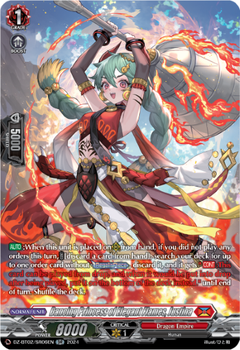 (SR06) Cardfight Vanguard Illusionless Strife Single: Dancing Princess of Elegant Flames, Justina [D-Format] (V.3 - Silver Rare)  Silver Rare