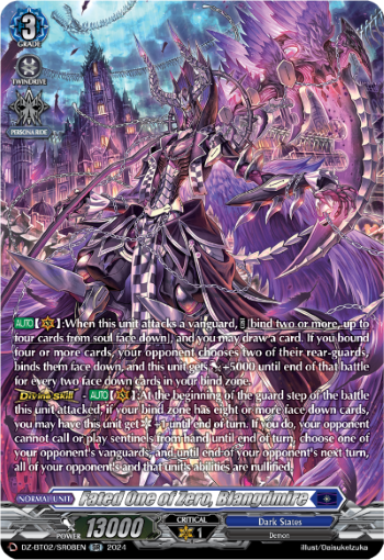(SR08) Cardfight Vanguard Illusionless Strife Single: Fated One of Zero, Blangdmire [D-Format] (V.4 - Silver Rare)  Silver Rare