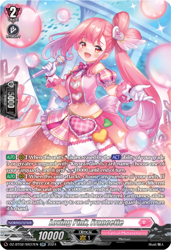 (SR37) Cardfight Vanguard Illusionless Strife Single: Loving Pink, Francette [D-Format] (V.3 - Silver Rare)  Silver Rare